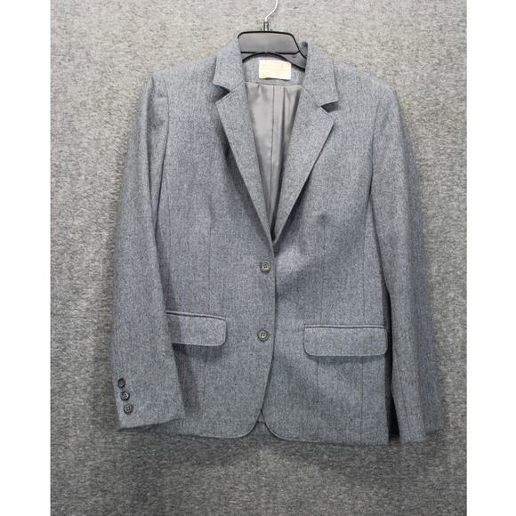 Vintage Pendleton Womens Size 8 Gray Wool Blazer - Picture 1 of 6